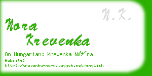 nora krevenka business card